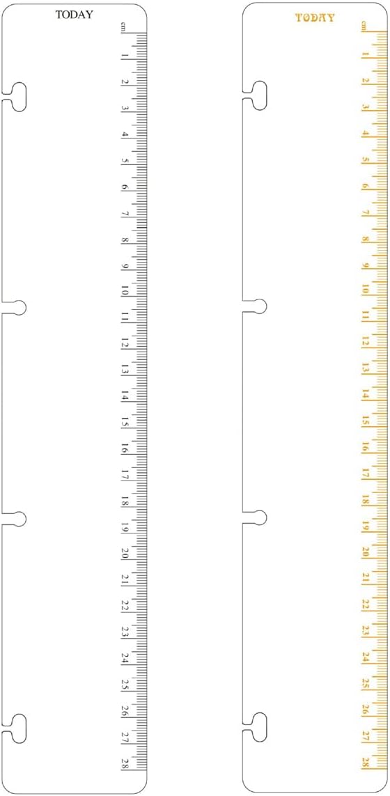 2 Pack A4 4 Holes Page Marker Ruler Plastic Binder Divider by Zelten