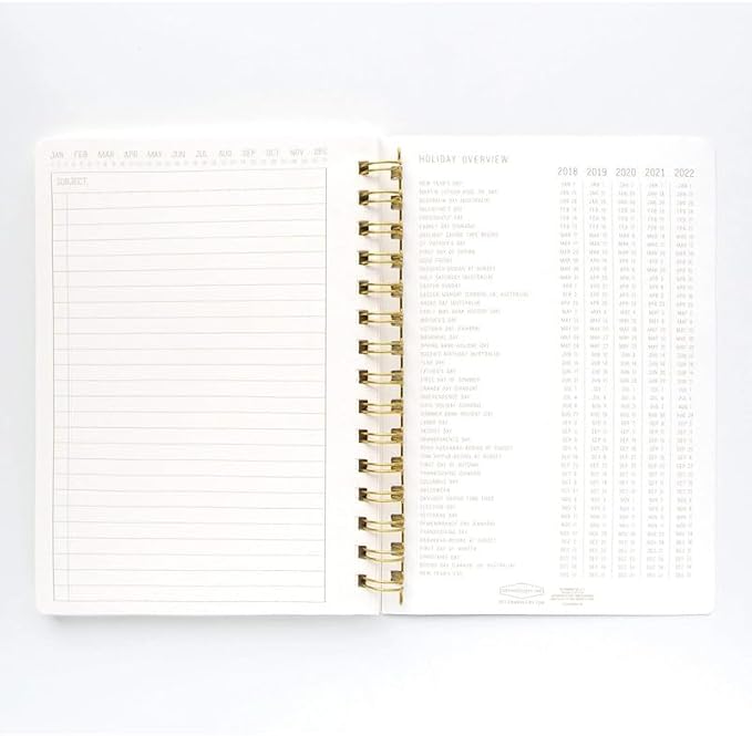 DesignWorks Ink Textured Paper Twin Wire Notebook, Daily Planner & Soft Cover - Image 3