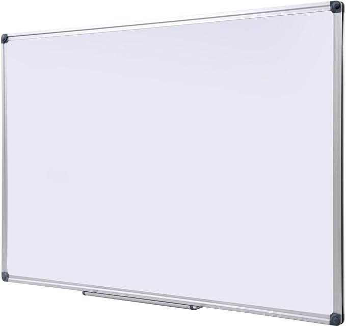 40 x 28-in Magnetic Dry Erase Board with Pen Tray| Aluminum Frame Portable Wall Large Whiteboard Message Presentation Board for Office & Classroom-DeskLoop Office