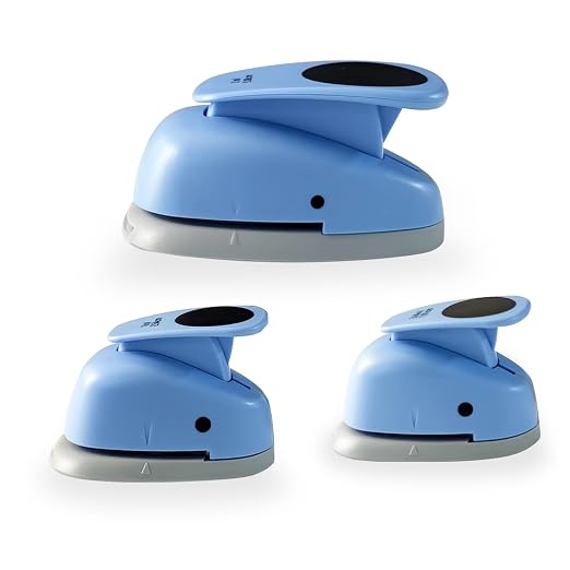 3‑Pcs Round Hole Paper Punch Set, Cutting Diameter 3/4‑inch, 2‑inch. | Circle by HHBLUE-JING