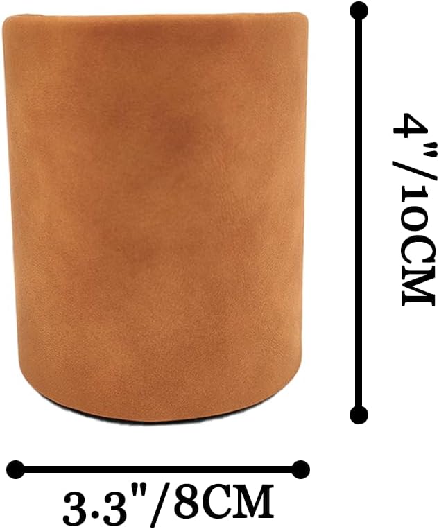 Leather Pen Holder, Light Brown Pencil Holder, Desktop Elegant Pen Holder - Image 5