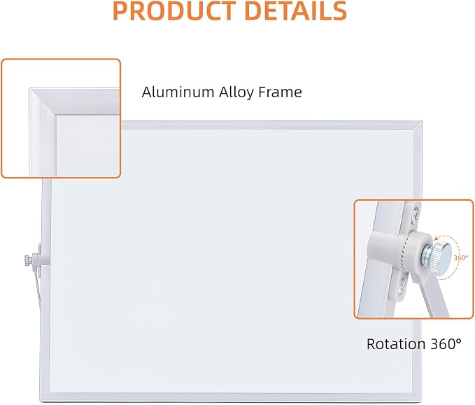 MXG Magnetic White Board Dry Erase, 10x14 Inch Double Sided Small Whiteboard - Image 3