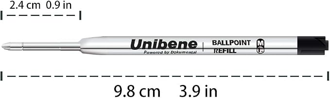 Unibene Parker Compatible Ballpoint Refills 12 Pack, 1.0mm Medium Point-Black - Image 5