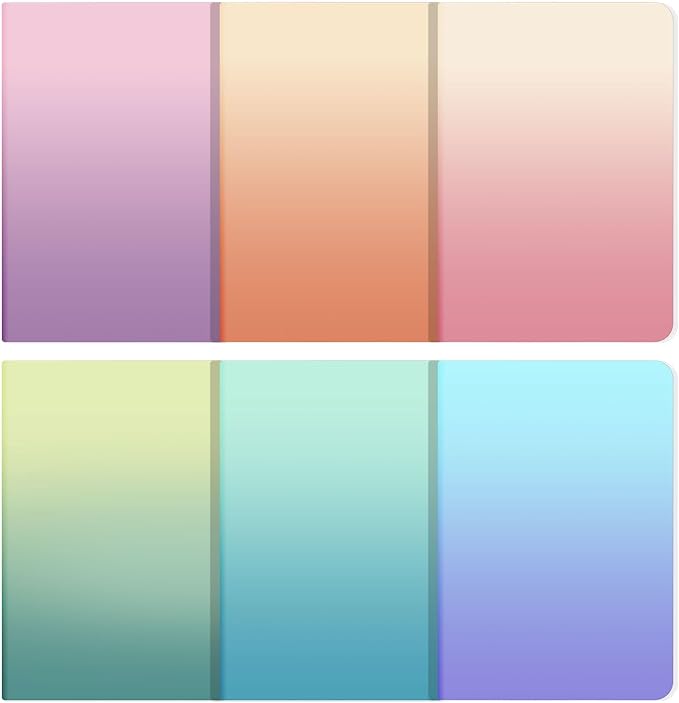 Ddaowanx Kraft Notebooks, Journals in Bulk, Lined Paper, 72 Pages, 36 Sheets, 80GSM, 8.3x5.5 Inch, A5 Size, Travel Writing Notebook for Office School Supplies (Lined-48pack, Gradient)-DeskLoop Office