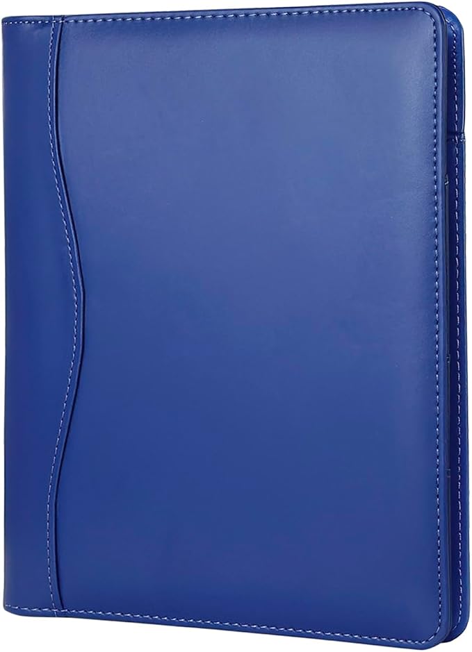 Leather Portfolio Binder 5 x 8, Mini Soft Leather Padfolio A5 Business Binder - Image 5