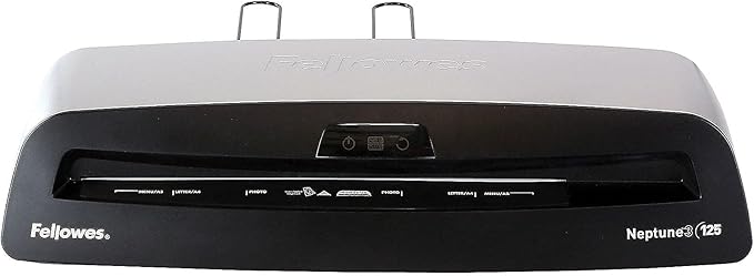 Fellowes Neptune 3 125 Laminator with 10 Pouches, 12.5 Inch (5721401), Silver, Black-DeskLoop Office