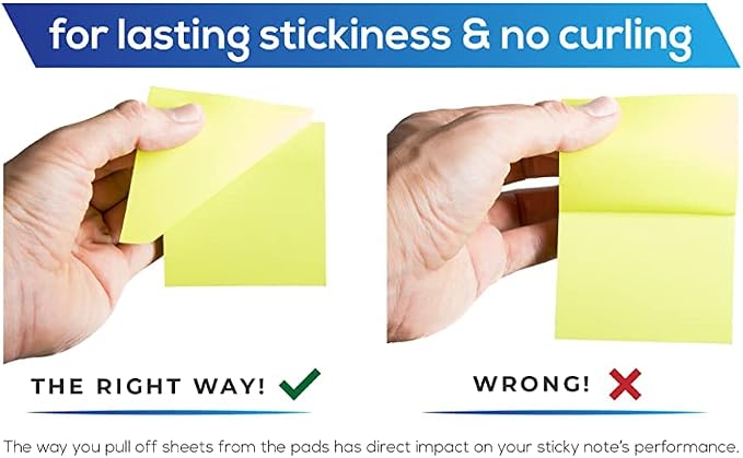 Infiniko Sticky Notes 3x3 Inch, 1200 Sheets, 6 Bright Color Sticky Pads - Image 3