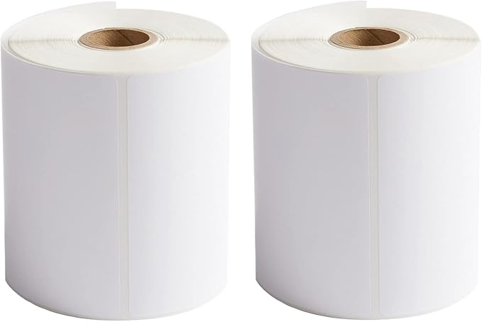 FungLam 2 Rolls 4x6 Direct Thermal Shipping Labels, 250 Labels/Roll, Compatible by FungLam