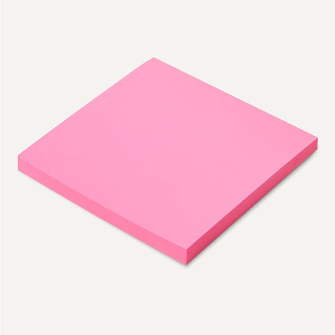 Amazon Basics Square Sticky Plus Notes, Self-Stick Pads, Pack of 24, 3 x 3 inches, Assorted Colors-DeskLoop Office