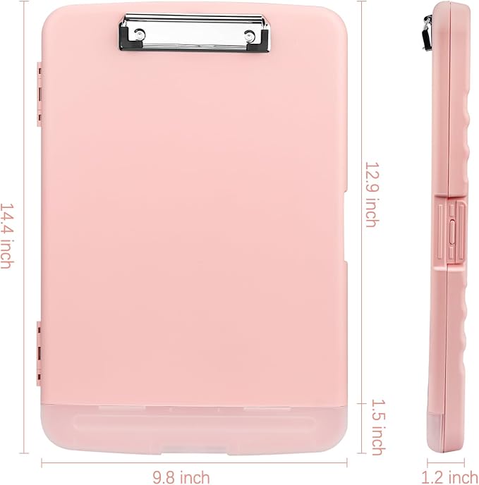 Meiikun Clipboard with Storage, Plastic Clipboards 8.5x11 with Pen Holder - Image 2