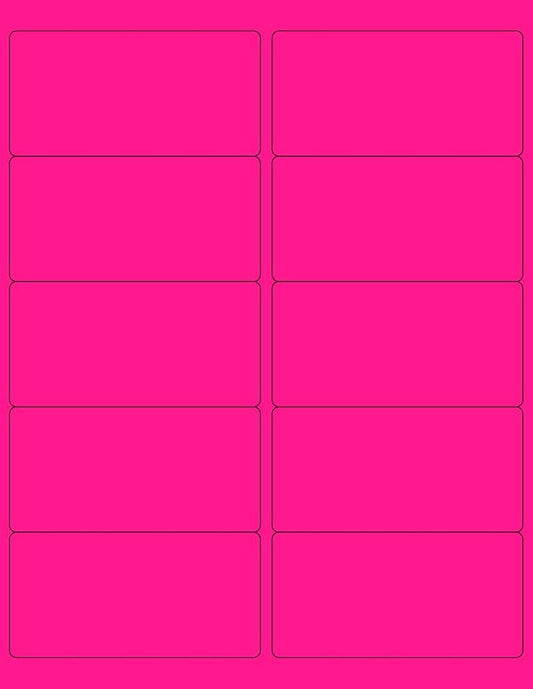 NextDayLabels - 8-1/2 x 11 Neon Color High Light Fluorescent Labels by NextDayLabels