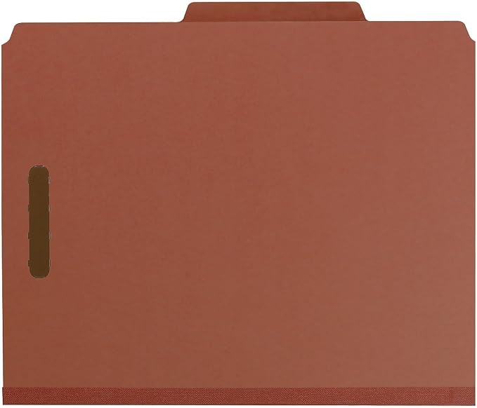 Smead 100% Recycled Pressboard Classification File Folder, 2 Dividers, Letter - Image 2