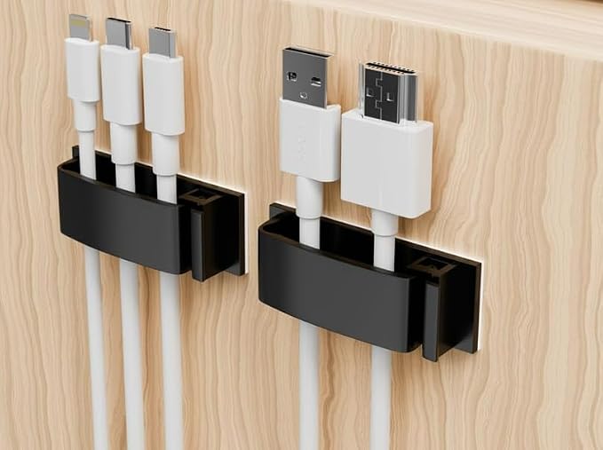 Cable Clips, Ethernet Cable Organizer, Conwork Adhesive Wire Management Clamps - Image 4