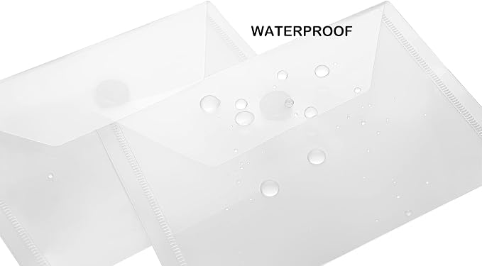 4x6 Plastic Envelopes Hook Loop Closure Coupon Receipt Storage Holder 80 Pack - Image 4