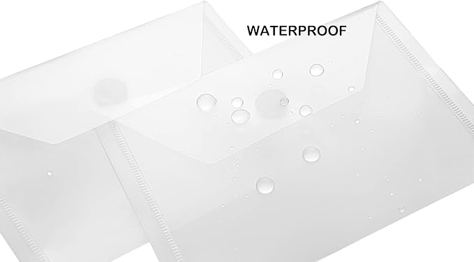 4x6 Plastic Envelopes Hook Loop Closure Coupon Receipt Storage Holder 20 Pack - Image 4
