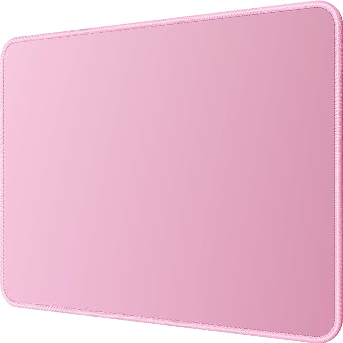 MROCO Essential Office & Gaming Mouse Pad, 8.5 x 11 Inch, Pale Pink | Anti-Fray by MROCO