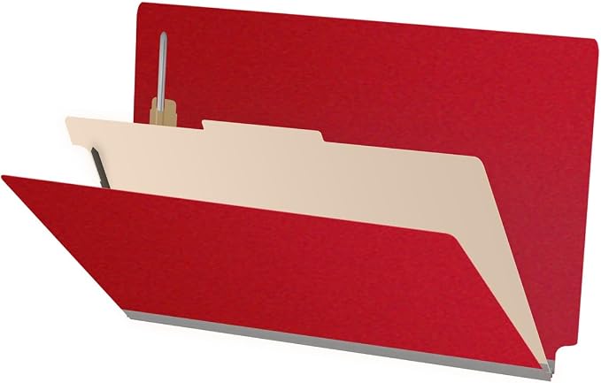 Ecom Folders Top Tab Pressboard Classification Folders | Legal Size 25 Pt Stock by Ecom+Folders