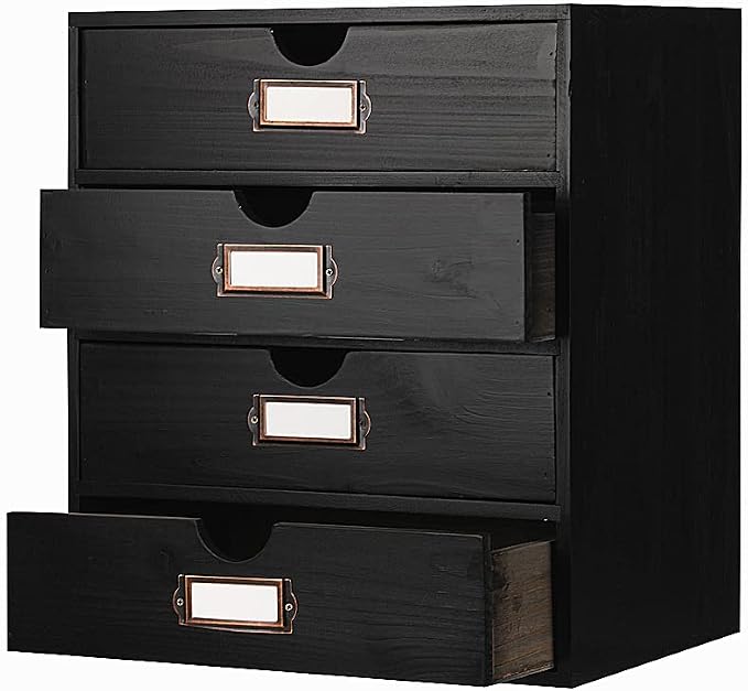 Wooden Storage Box Rustic Desktop Organizer by PACKGILO