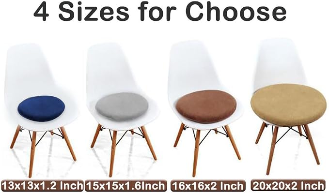 Sigmat Memory Foam Seat Cushion Anti-Slip Soft Round Chair Pad 18 Inch Camel - Image 5
