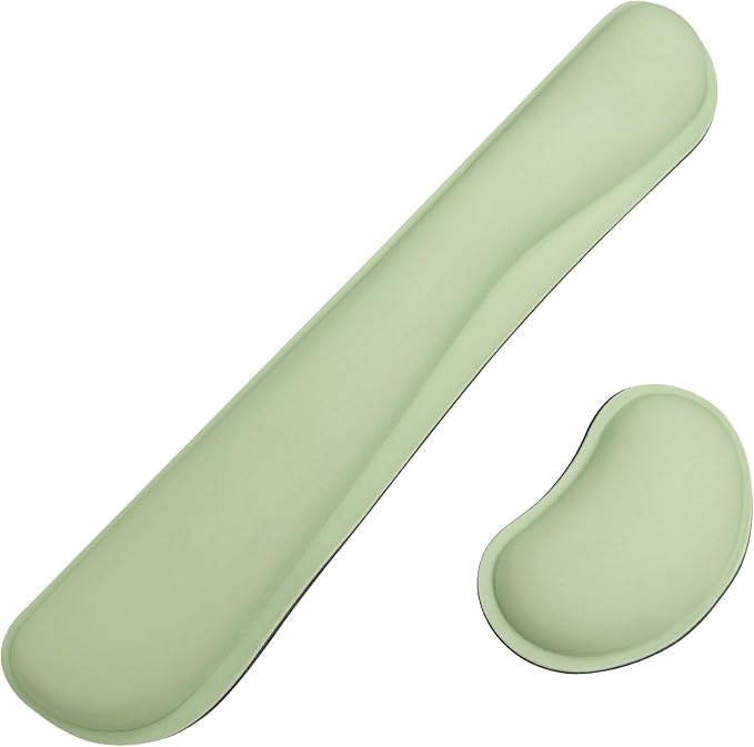 Bloss 2 Green Wrist Rest for Mouse & Keyboard, Ergonomic Wrist Support | Soft by Bloss