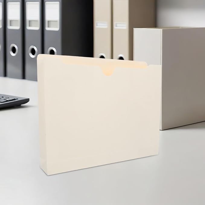 BESTYASH 10pcs Manila File Folders A4 Size Paper Folders - Image 3