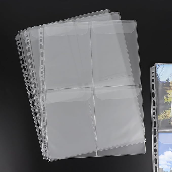 Mogoostry A4 Binder Pockets Zipperless Cash Envelopes 4 Pocket Binder Sleeves - Image 3