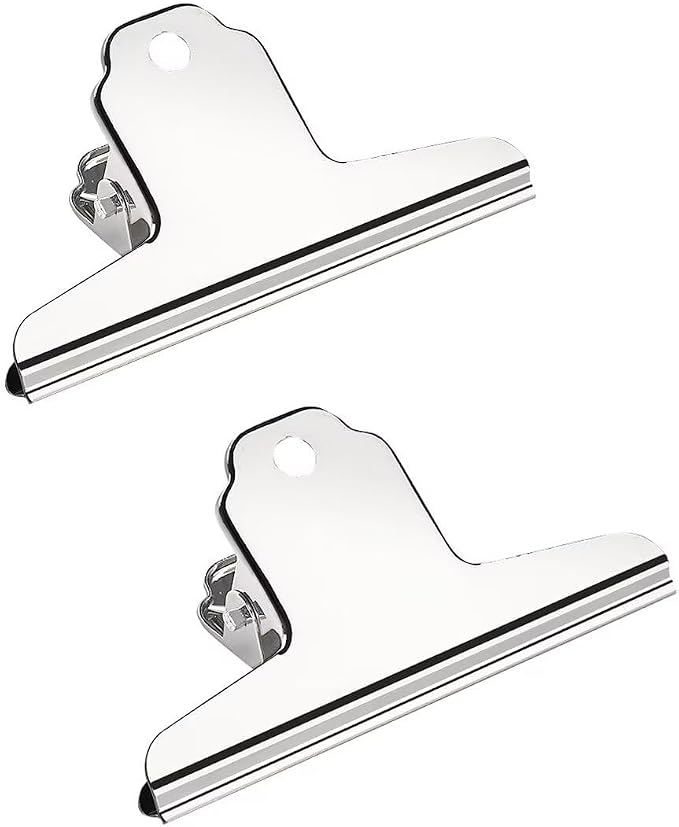 2PCS Extra Large Binder Clips Metal Bulldog Clip Large Paper Clamp Holder by SEEKRARE