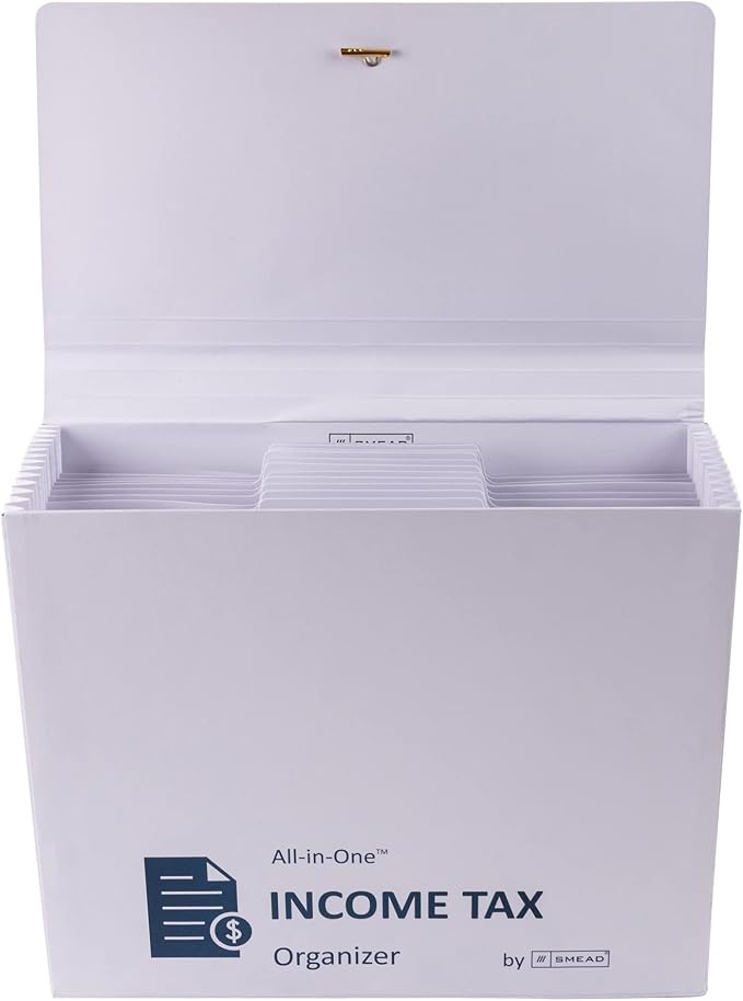 Smead All-in-One Income Tax Organizer, 12 Pockets, Flap and Cord Closure - Image 5