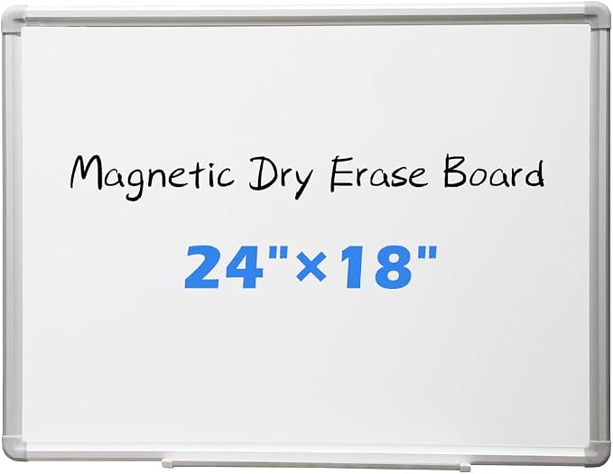 DEVELOP Magnetic Dry Erase Board 18x24 Inch, Small Aluminum Frame Wall-Mounted by DEVELOP