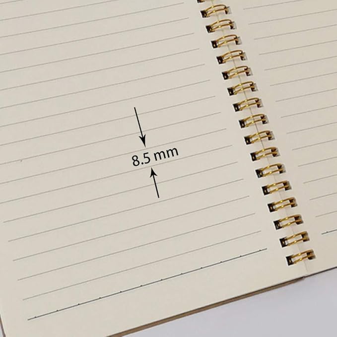 YUREE Softcover Spiral Notebook Lined/Spiral Journal, 50 Sheets (100 Pages) Wide Ruled Notebook, 10 Notebooks Per Pack, A5, 8.5" x 5.7", Brown-DeskLoop Office