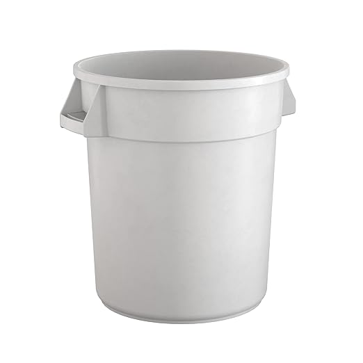 20 Gallon White Round Commercial Trash Can-DeskLoop Office