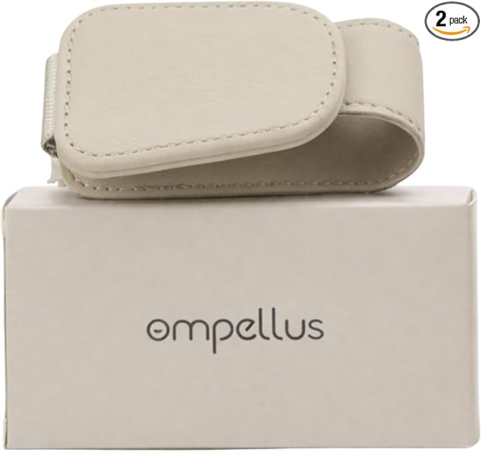 2 Pack Magnetic Leather Sunglass Holder, Eyeglass Hanger Clip by Ompellus