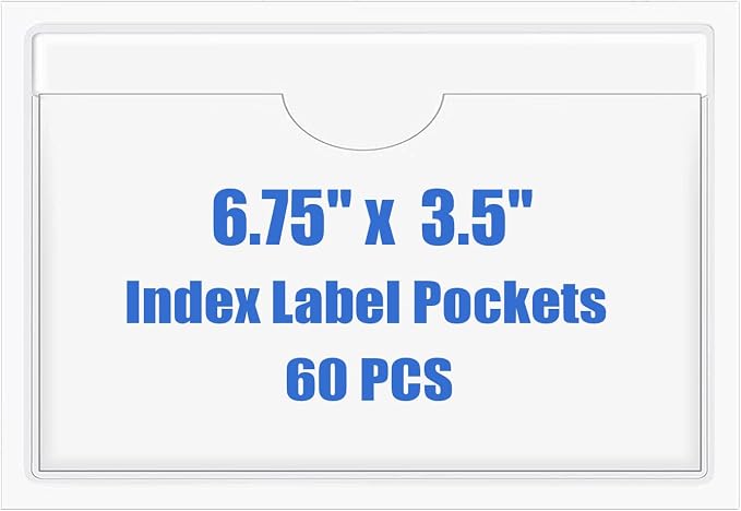 Origin-Joy 60 PCS Self Adhesive Index Card Pockets by Origin-Joy