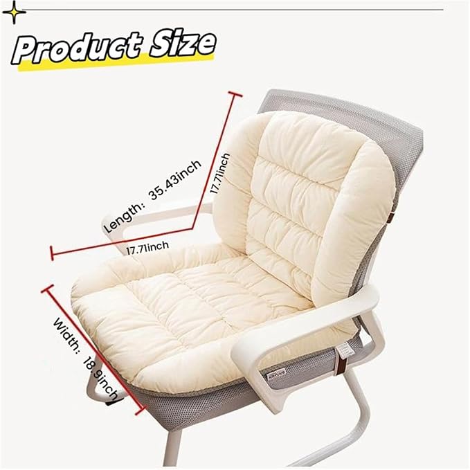 Plush Chair Cushion with Ties - Image 2