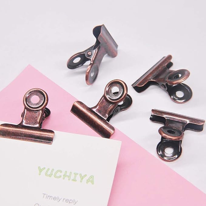 Bulldog Clips with Hole for Push-pin, Paper File Clips with Strong Spring - Image 6