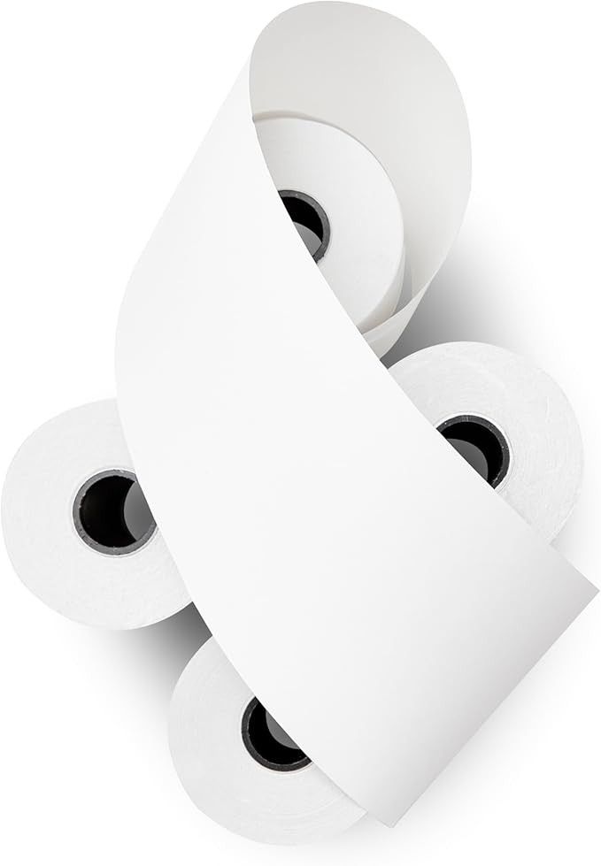 (25 Rolls) 2 1/4 x 85 Thermal Paper Receipt Rolls 2.25 x 85 ft, POS/Cash Register, Fits All Credit Card Terminals, Verifone VX510 VX570 FD50 T4220-DeskLoop Office