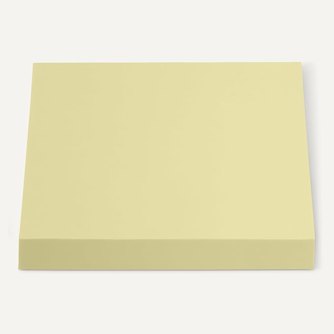 Amazon Basics Square Sticky Notes, Self-Stick Pads, Pack of 18, 3 x 3 inches, Yellow-DeskLoop Office