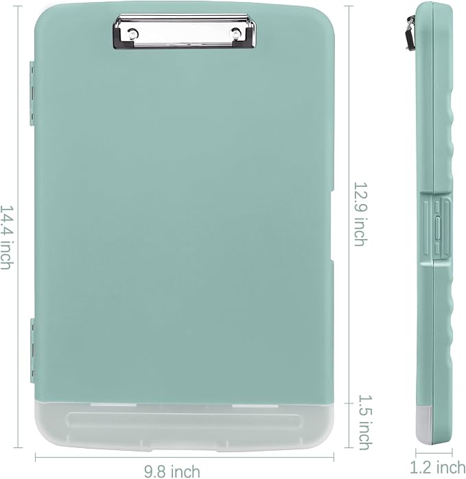 Meiikun Clipboard with Storage, Plastic Clipboards 8.5x11 with Pen Holder - Image 2