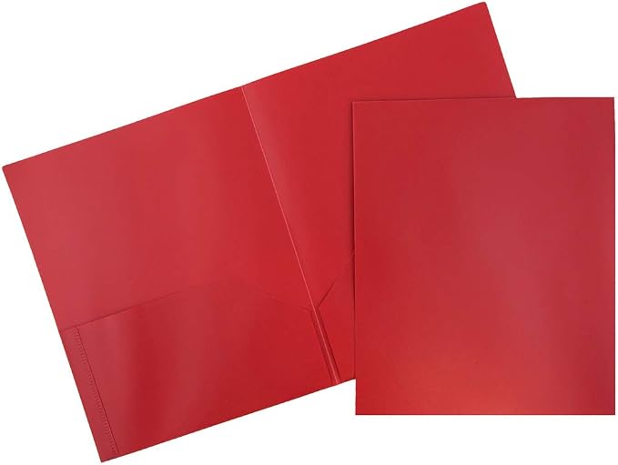 JAM PAPER Plastic 2 Pocket POP Folders by JAMPaper