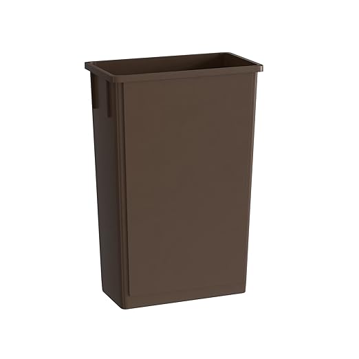 23 Gallon Brown Slim Jim Trash Can-DeskLoop Office