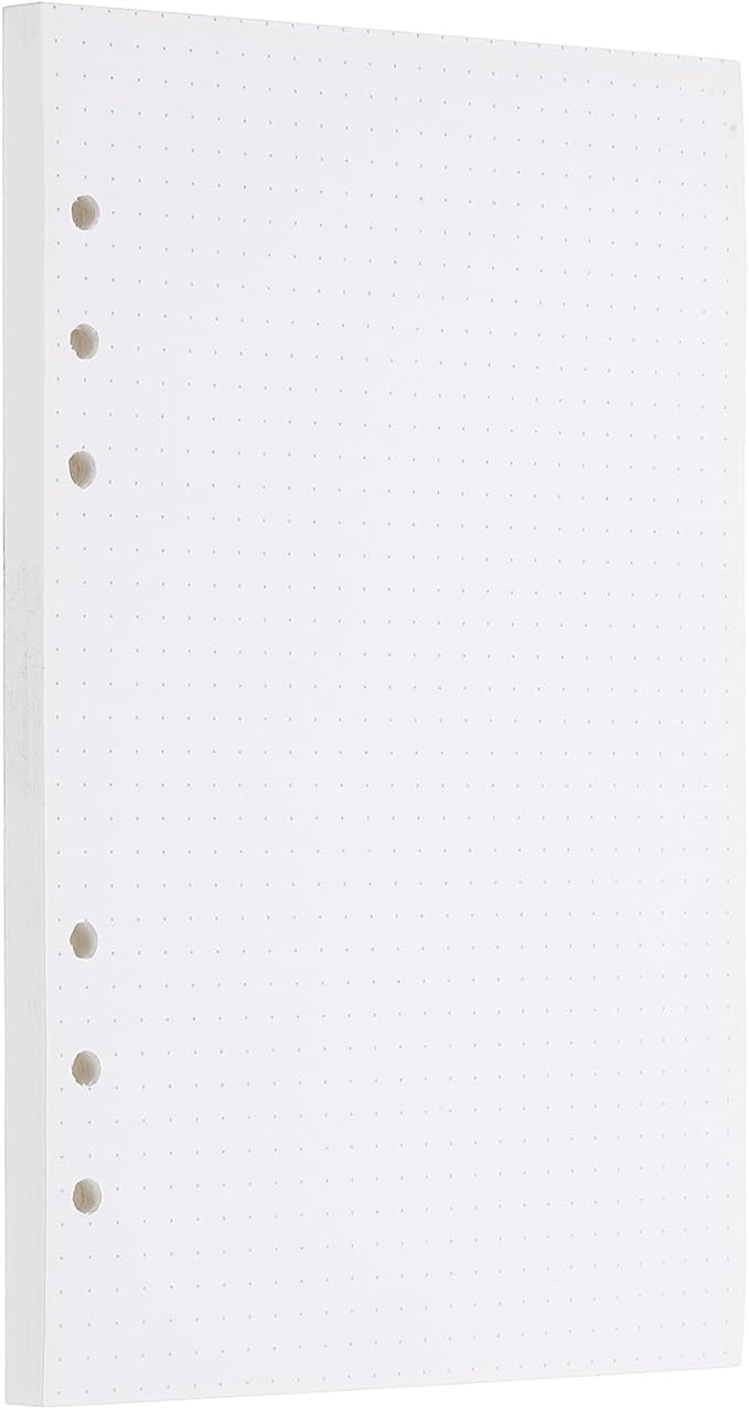 PATIKIL A5 Dot Grid Paper 6-Ring Binder Loose Leaf Planner Filler Paper Planner Inserts, 80 Sheets/160 Pages, Lined-DeskLoop Office