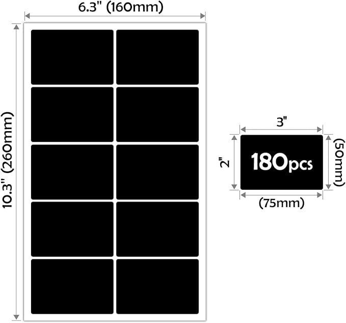 JIEHENG 180Pcs Chalkboard Labels - Image 3