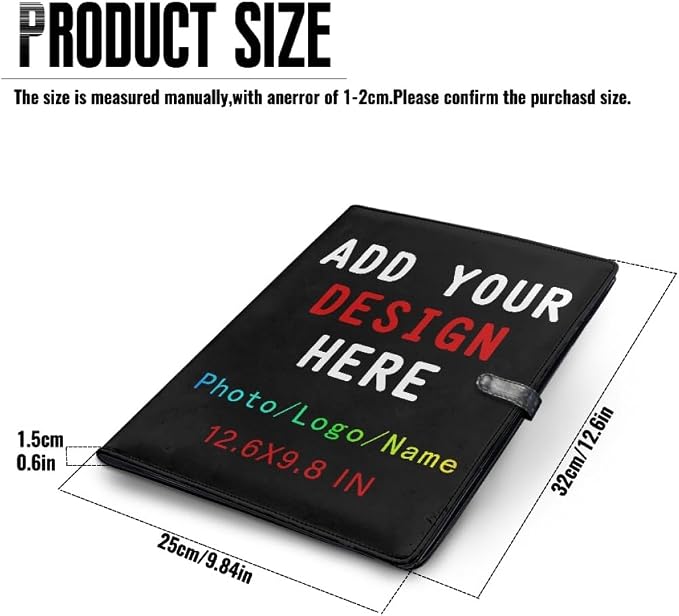 Personalized Padfolio Clipboard Folder Add Your Own Logo Text Text, Custom - Image 4