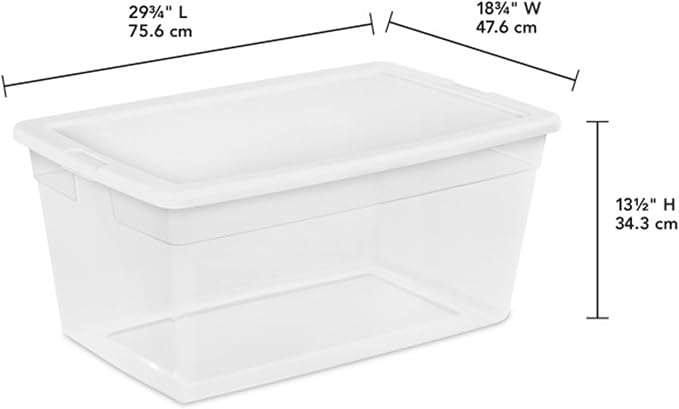 Sterilite 12-Pack 90 Quart Storage Box, Stackable Clear Plastic Bins - Image 3