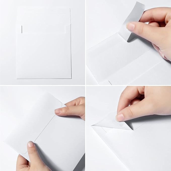 50 Pack 6 x 6 Square Envelopes Self Seal, Greeting Cards, Announcements - Image 3