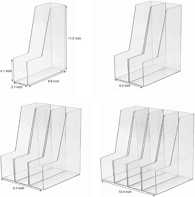 Clear Vertical File Holder, 2 pack, - Image 3