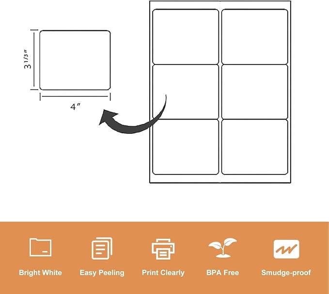 LabelMore 3 1/3 x 4 Labels - Image 3