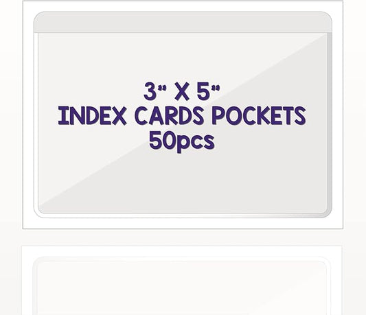 Clear Adhesive 3" x 5" Index Card Pockets by IMAGAME