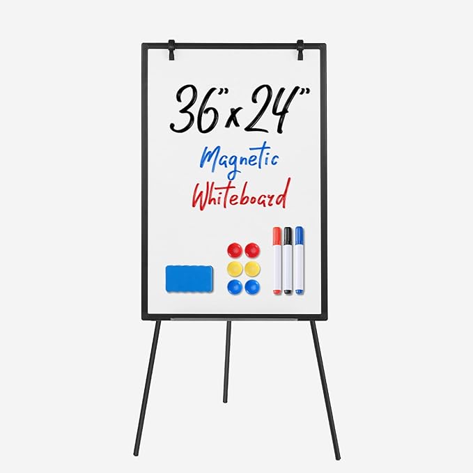 DUMOS Magnetic White Board Easel 36"x24" by DumosLifestyle