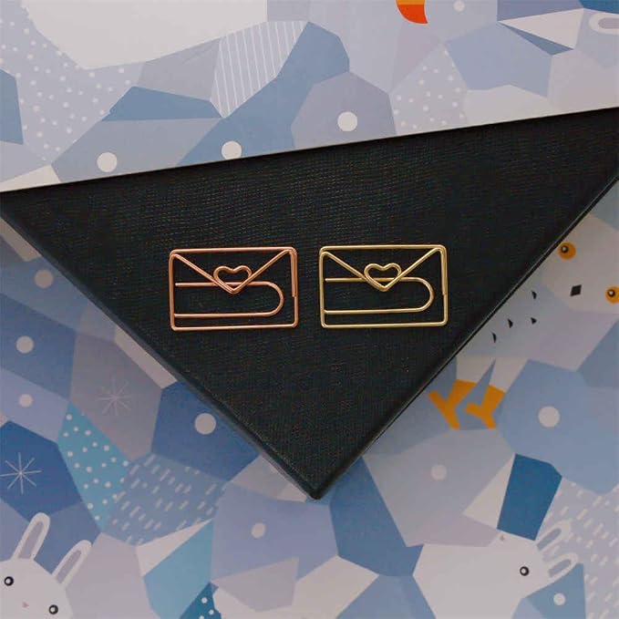 OWLFAVO 40pcs Envelope Shape Paper Clips - Image 3